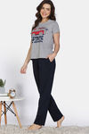 Zivame Farm Lore Knit Cotton Pyajama Sets - Ghost Gray — thumbnail 3